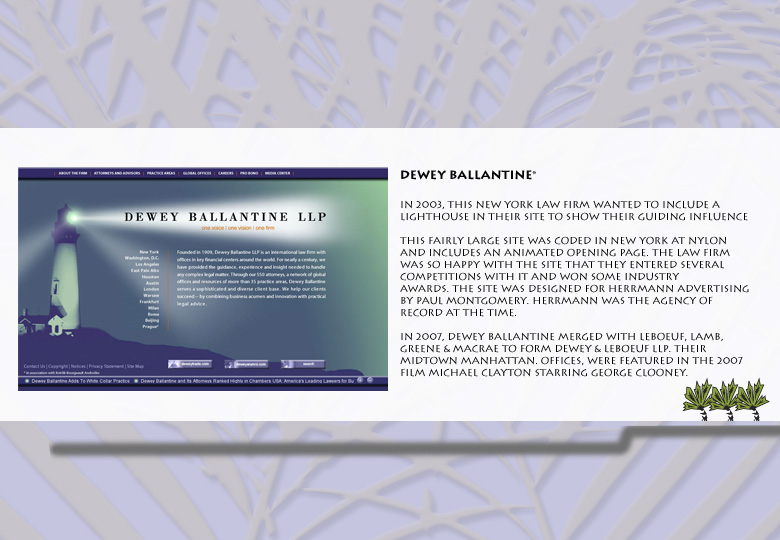 Web site design / Dewey Ballantine