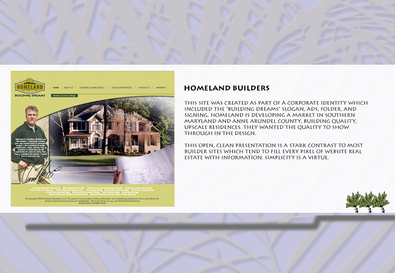 Web design / Homeland Builders